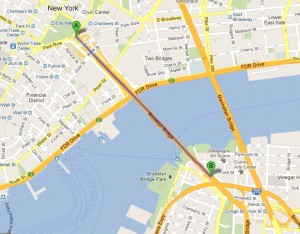 Google mappe ponte Brooklyn